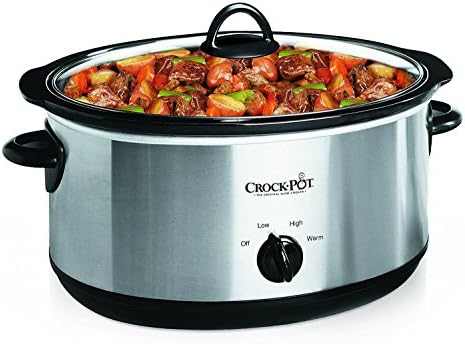 Crock-Pot 7 Quart Oval Manual Slow Cooker – Stainless Steel Fresh C196