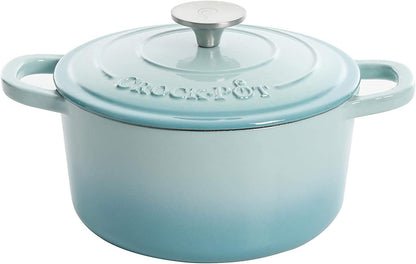 Crock-Pot 3 Quart Enameled Cast Iron Dutch Oven – Aqua Classic C171