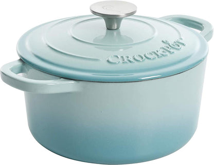 Crock-Pot 3 Quart Enameled Cast Iron Dutch Oven – Aqua Classic C171